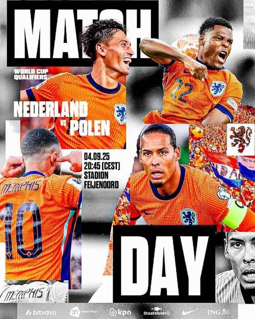 荷兰队名单:范迪克领衔利物浦4人,德容、廷伯在列,无德里赫特