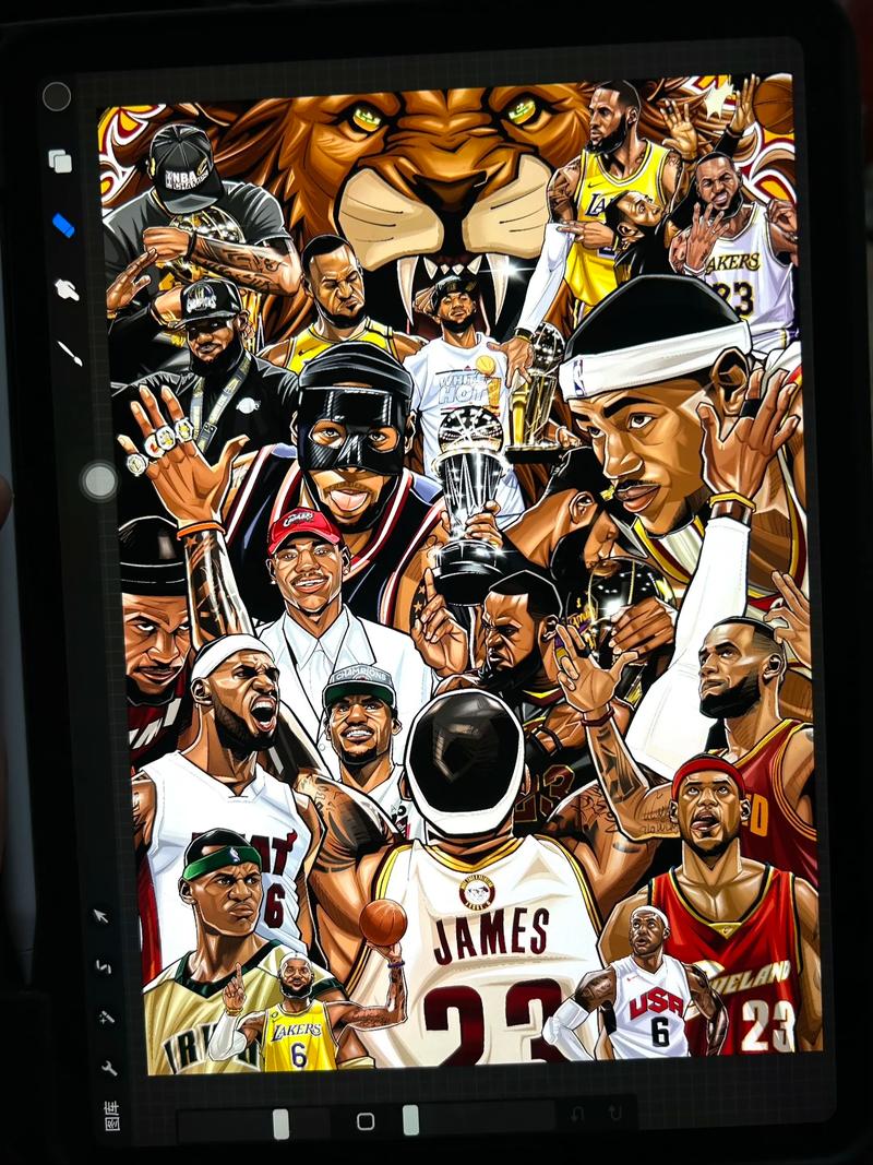 艺术家花500多小时绘制巨幅老詹画作！此前曾获字母哥&德罗赞认可